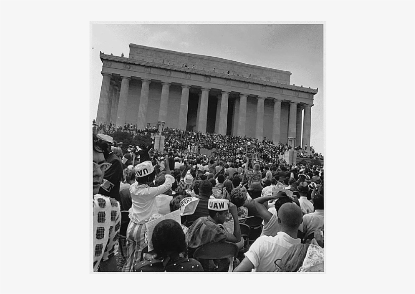 Black And White Crowd - Lincoln Memorial, transparent png #8445474