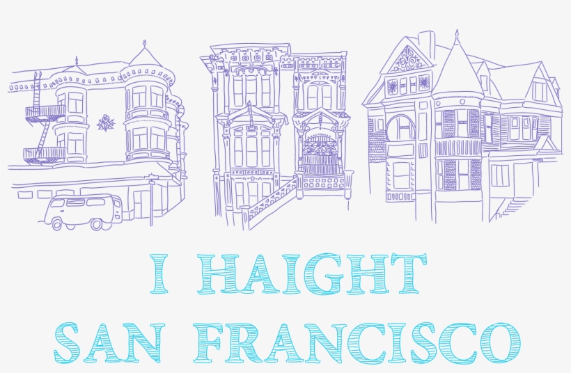 I Haight San Francisco Haight Street, Architecture, - Technical Drawing, transparent png #8445678