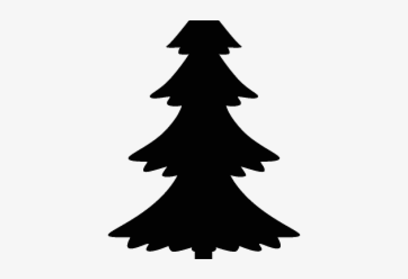 Christmas Tree Silhouette - Easy Pine Tree Silhouette, transparent png #8445758