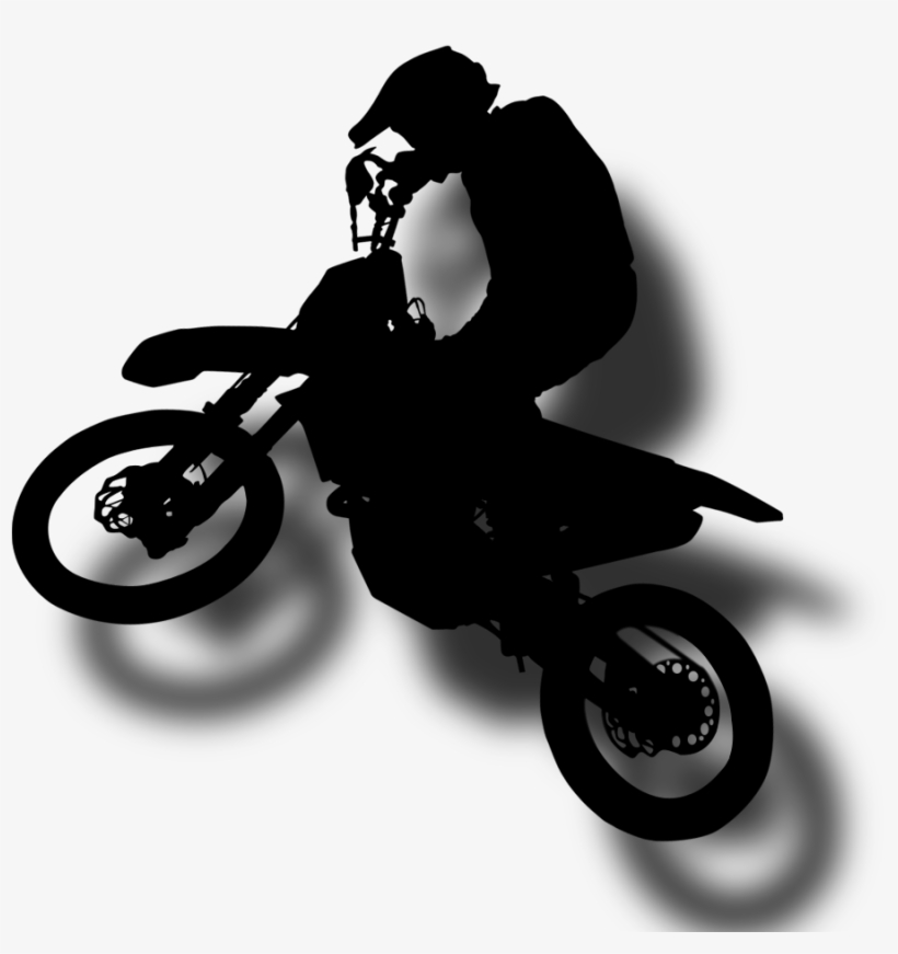 Motorcross Silhouette - Motorcycle, transparent png #8446040