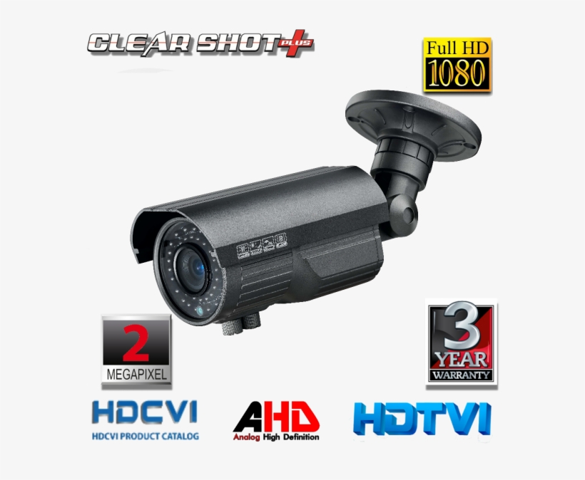 4 In 1 Vari-focal Night Vision Bullet Security Camera - Full Hd, transparent png #8449072