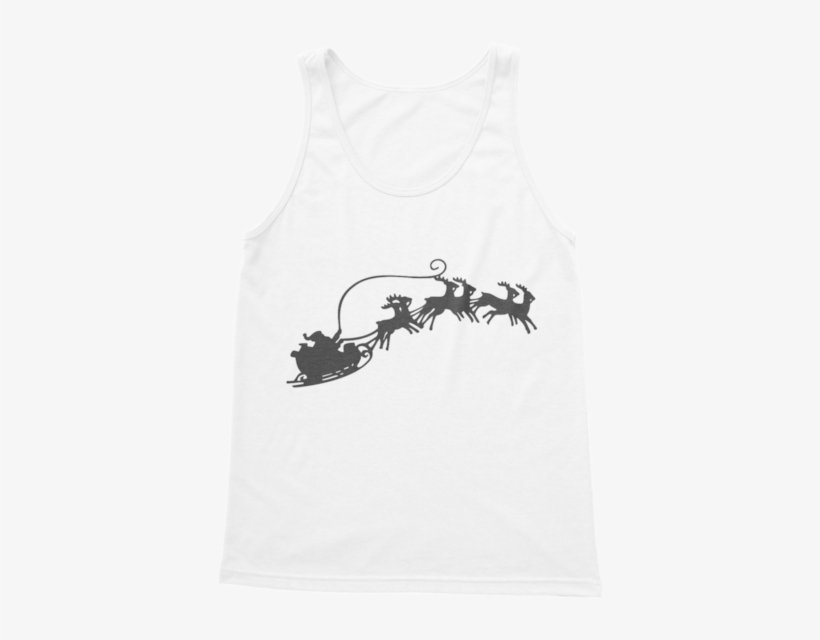Santa Sleigh ﻿classic Women's Tank Top - Santa Sleigh Silhouette Png, transparent png #8449196