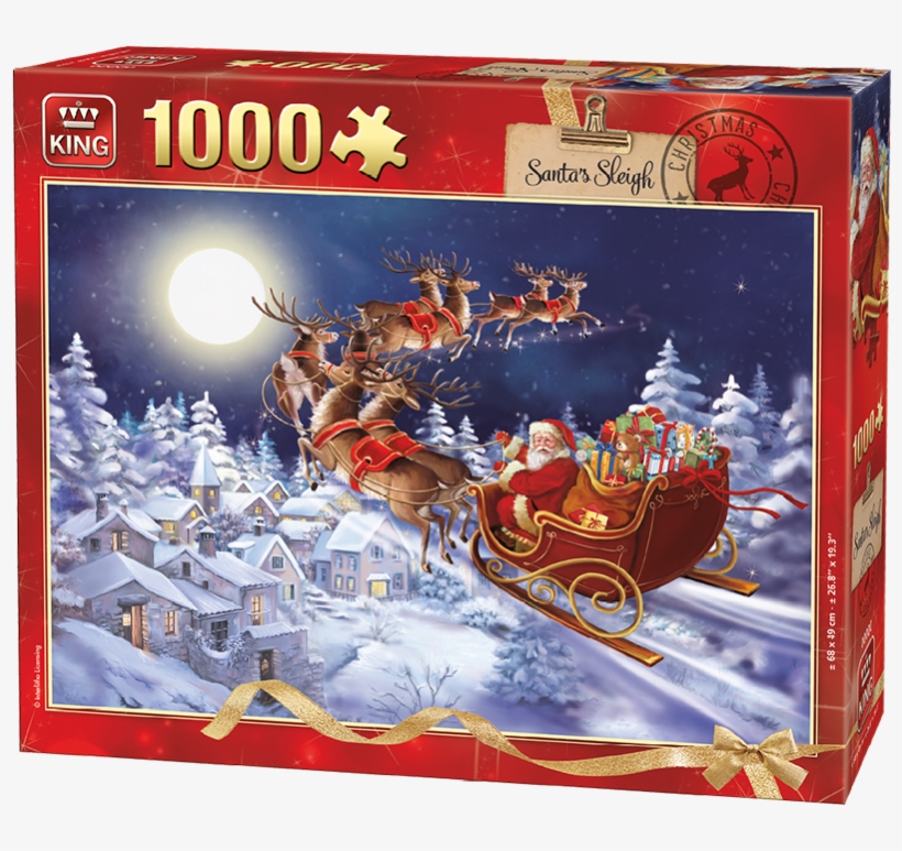 Generic 1000pcs Santa Sleigh - Disney Puzzel 1000 Stukjes King, transparent png #8449227