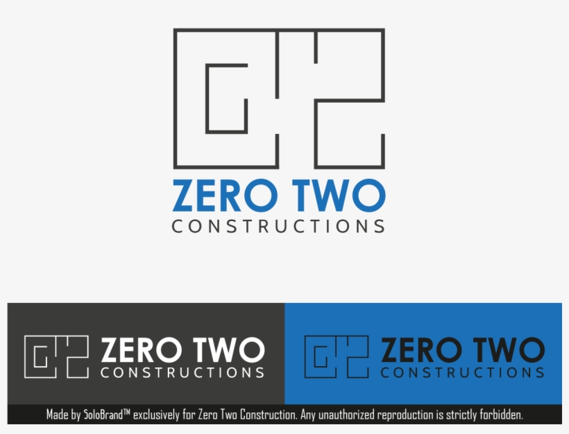 Construction Logo Design For Zero Two Constructions - Printing, transparent png #8450024