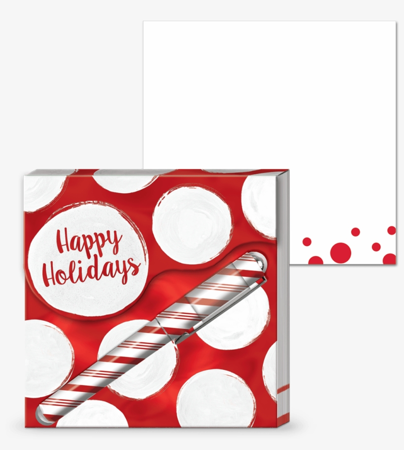 Red Bold Dot Matchbook Pad With Pen - Illustration, transparent png #8450061
