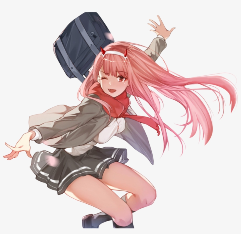 Zerotwo 002 Darling Darlinginthefranxx Franxx Pink - Zero Two Transparent, transparent png #8450064