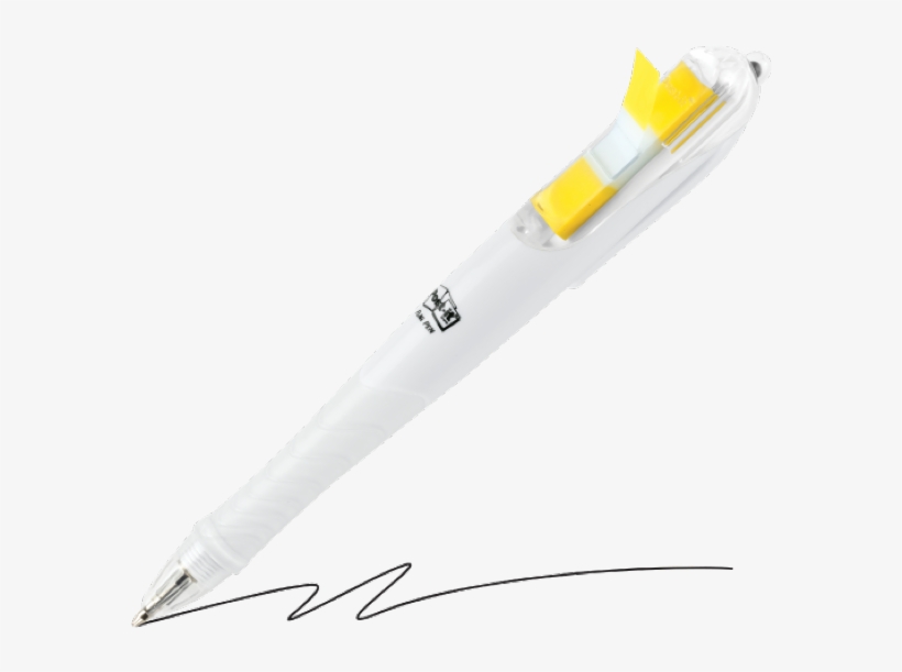 Pen With Post-it Flag Dispenser - Writing, transparent png #8450242