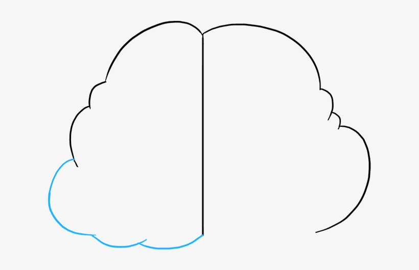 How To Draw Brain - Line Art, transparent png #8450454