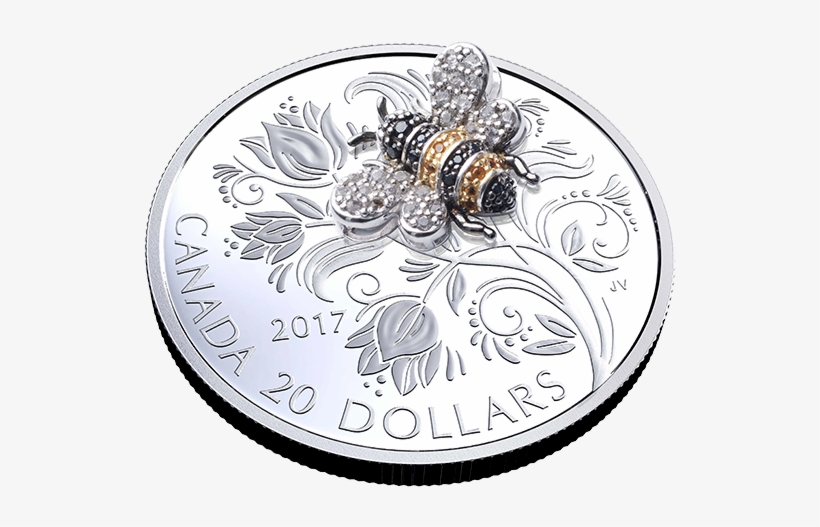 162253 Side-570 - Canadian Mint Bee Coin, transparent png #8450660