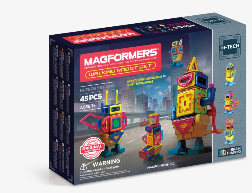 Online Shop - Magformers Walking Robot Set, transparent png #8451123