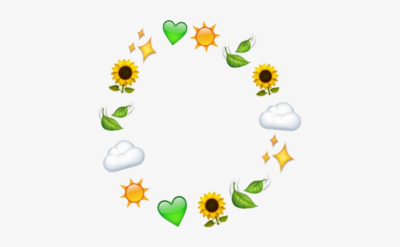 Leaf Emoji Flower Sun Heart Cloud Aesthetic Star Freeto - Cartoon, transparent png #8451165