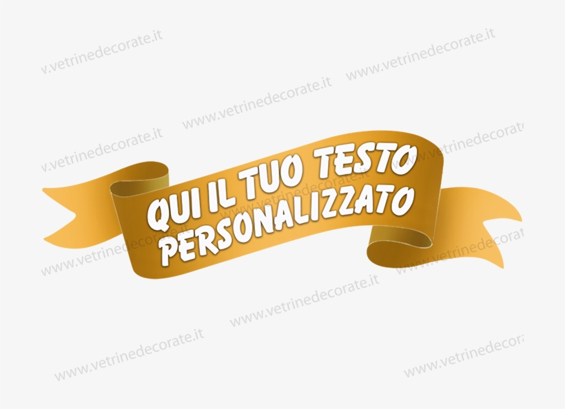 Golden Ribbon With Custom Text - Graphics, transparent png #8453510