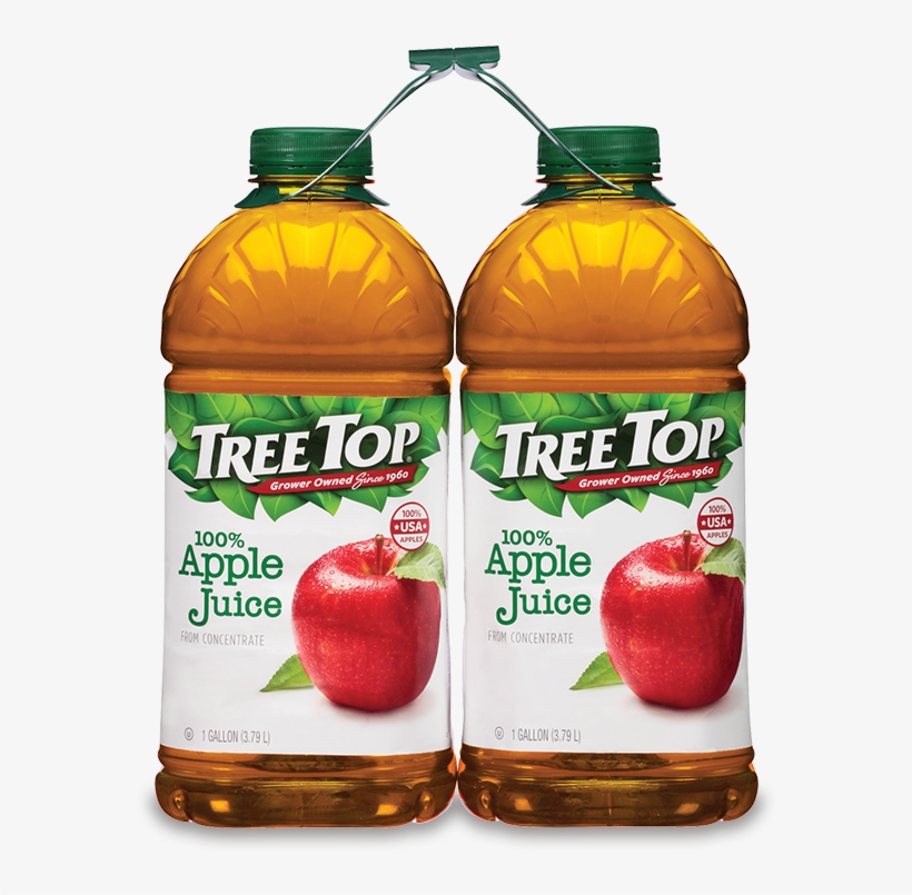 Apple Juice Bottle 128 Oz 2 Pack - Treetop Apple Juice, transparent png #8453899