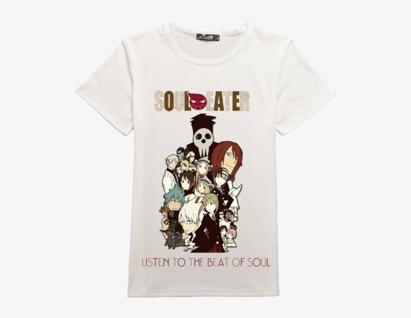 Anime Soul Eater Short Sleeve T-shirt Summer White - Soul Eater, transparent png #8454269