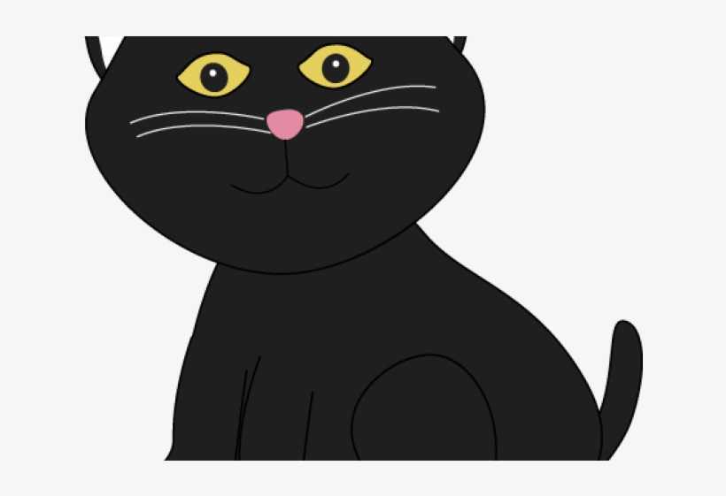 Cute Halloween Black Cat Clipart, transparent png #8454617