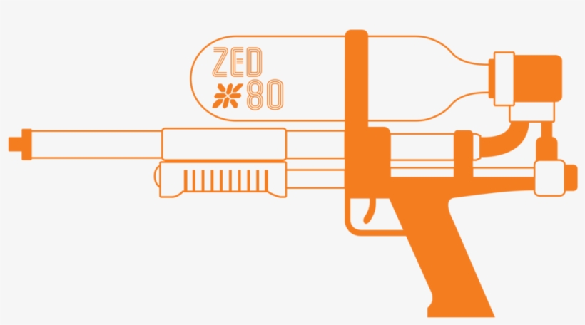 An Illustration Of A Super Soaker Water Gun With The - Ranged Weapon, transparent png #8454678