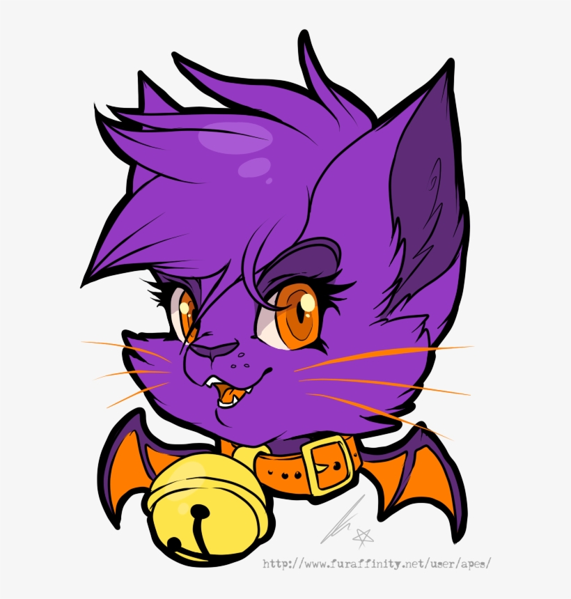 Headshot - Halloween Cat - Cartoon, transparent png #8454824