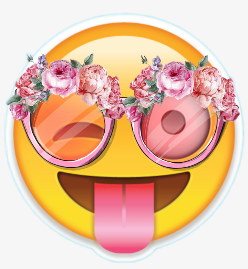 Pink Sunglasses Flowers, transparent png #8455166