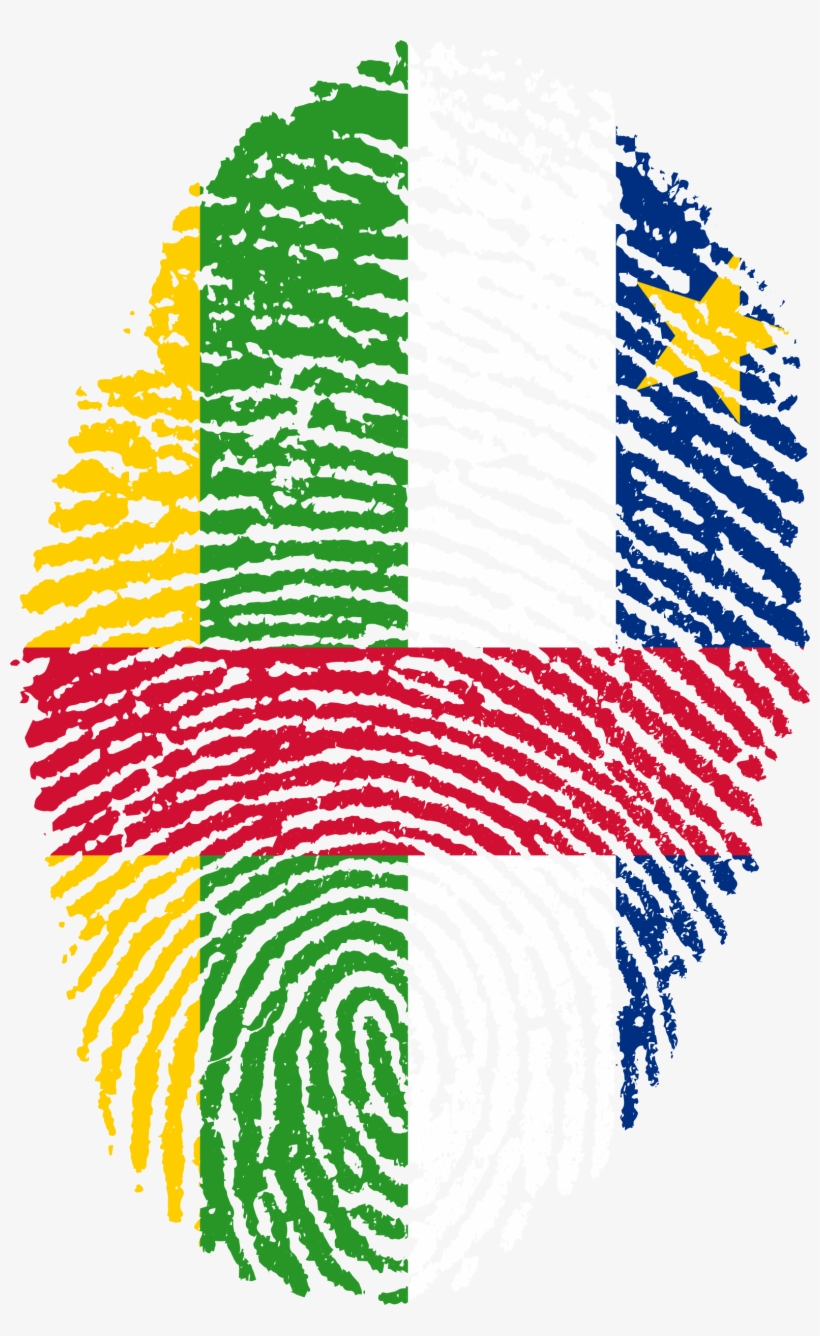 Central African Republic Flag 654783 - Trinidad And Tobago Finger Print, transparent png #8455319