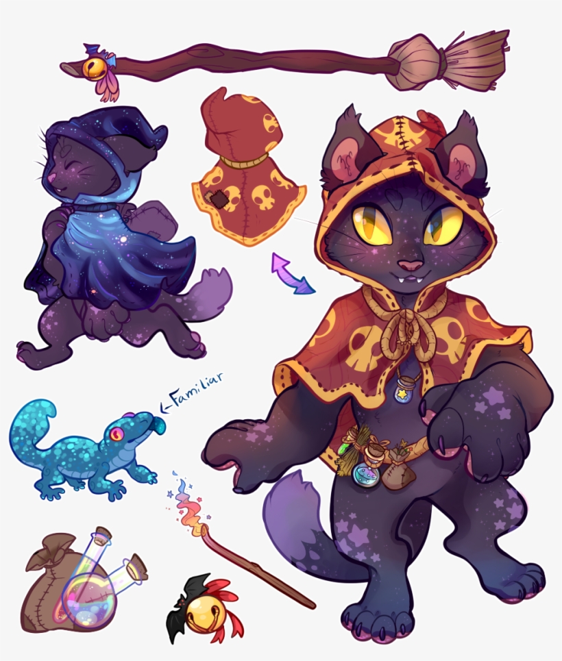 Witchy Halloween Cat Adopt Sold - Cartoon, transparent png #8455417