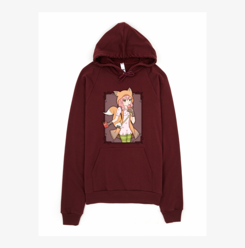 Pocky Fox Unisex Hoodie Pocky, Girl, Anime Girl, Cute, - Hoodie, transparent png #8456627
