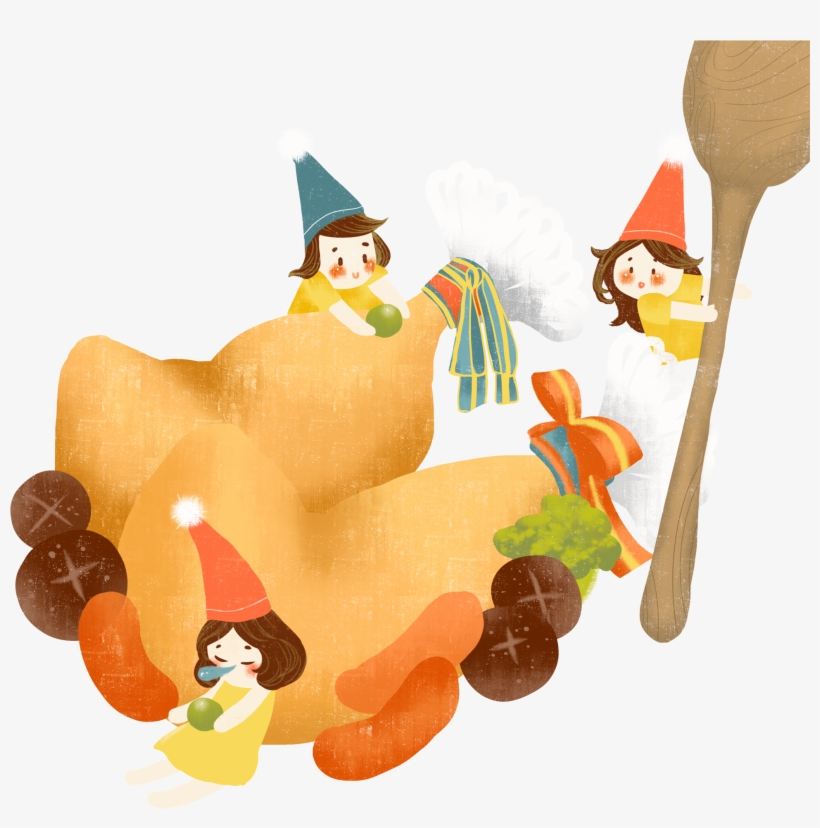 Hand Painted Creative Culinary Battle Illustration - Cartoon, transparent png #8456867