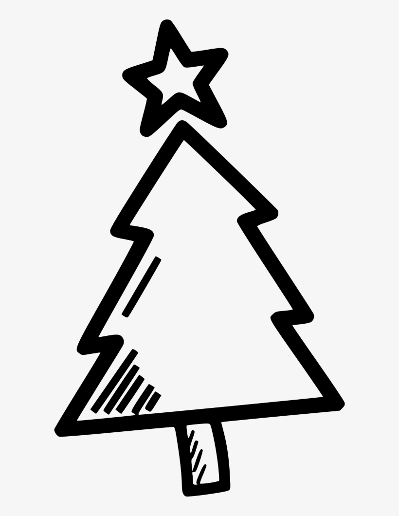 Christmas Tree Decoration Star Comments - Gambar Pohon Natal Untuk Diwarnai, transparent png #8457075