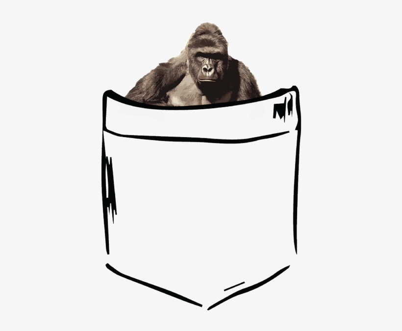 Pocket Harambe Tee-shirt, Grab One While You Can Lmao - Western Lowland Gorilla, transparent png #8457125