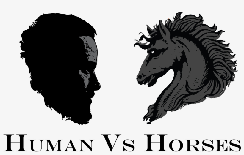 Human Vs - Horses, transparent png #8457630