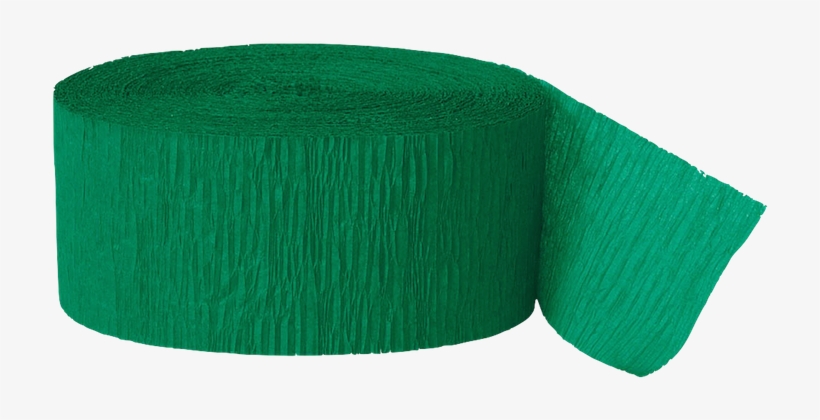Emerald Green Crepe Paper Streamer - Papier Crepon Vert, transparent png #8458430