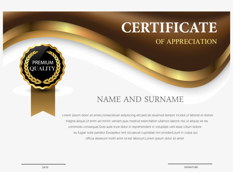 Certificate Png Transparent - Free Certificate Design Psd, transparent png #8458589