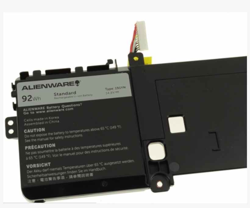 Dell Alienware 15 R2 Notebook Battery - Alienware 15 R2 Battery, transparent png #8458654