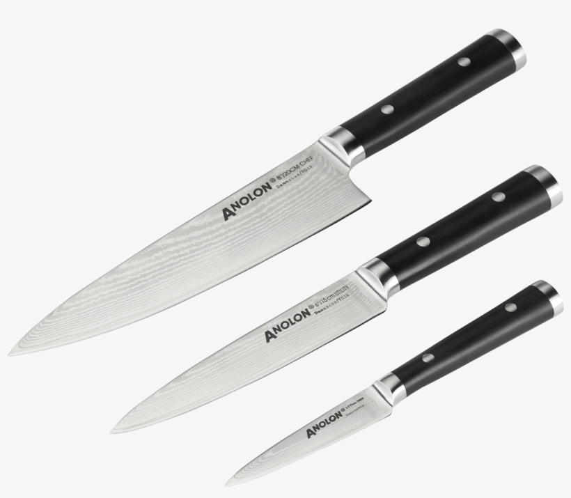 Anolon Cutlery Steel Knife Set, transparent png #8458799