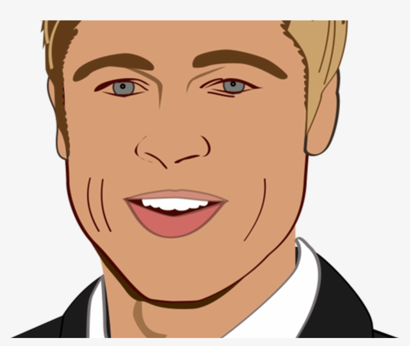 Brad Pitt Seven Years In Tibet Actor Rusty Ryan Computer - Brad Pitt Cartoon Drawing, transparent png #8458801