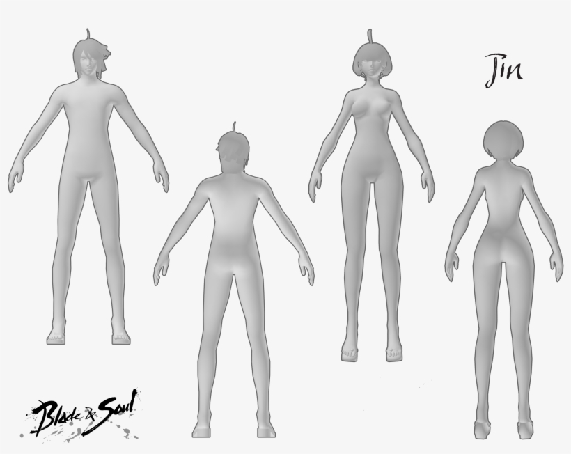 Your Artwork Can Be Digital Or Hand Drawn - Blade And Soul Jin Template, transparent png #8459057