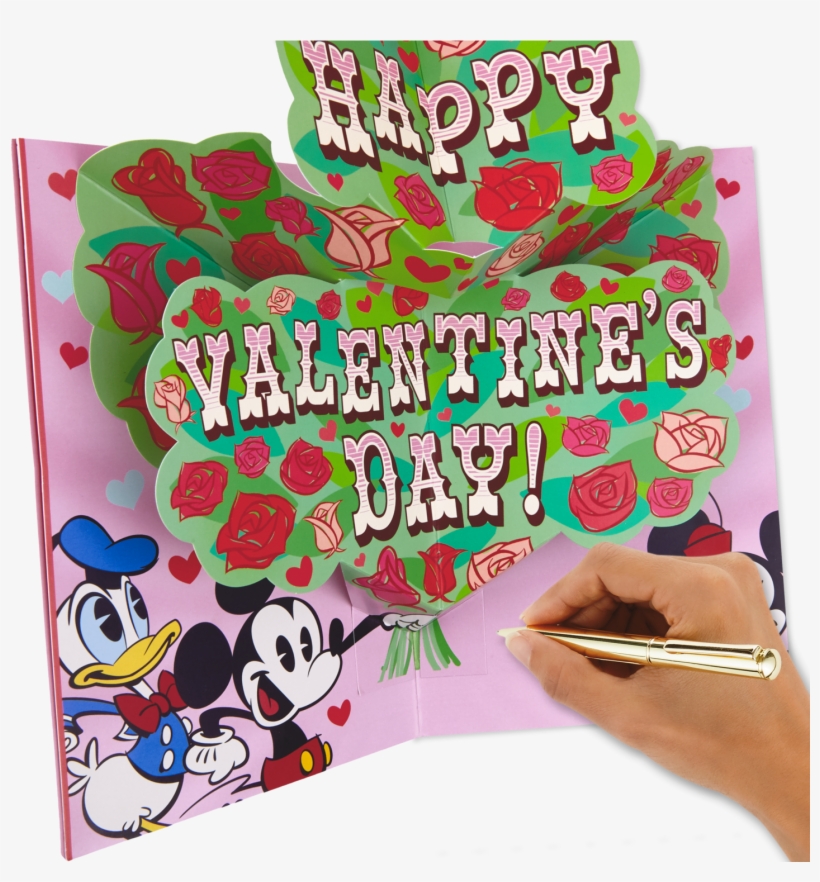 Mickey Mouse Wait For It Pop Up Valentine's Day - Cartoon, transparent png #8459255