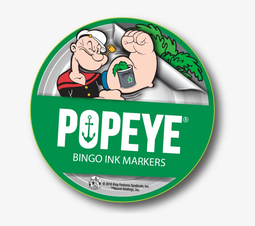 Popeye Bingo Ink Marker - Popeye Cartoon, transparent png #8459336