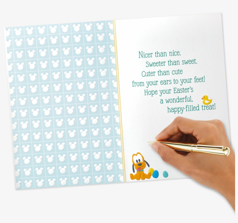 Disney Mickey Mouse First Easter Card For Baby - Paper, transparent png #8459500