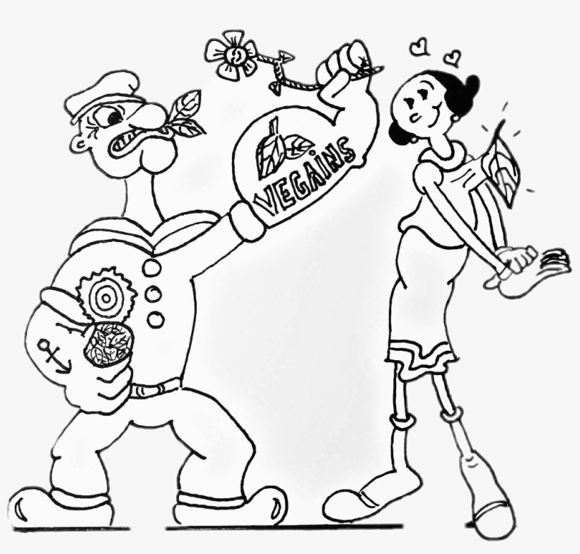 Popeye Sticker - Cartoon, transparent png #8459572