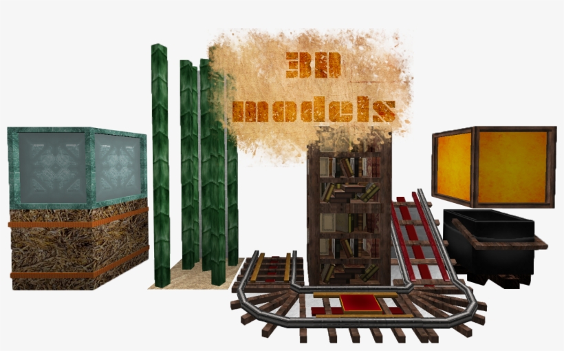 Malte Pack - 3d Rail Models Minecraft, transparent png #8460006