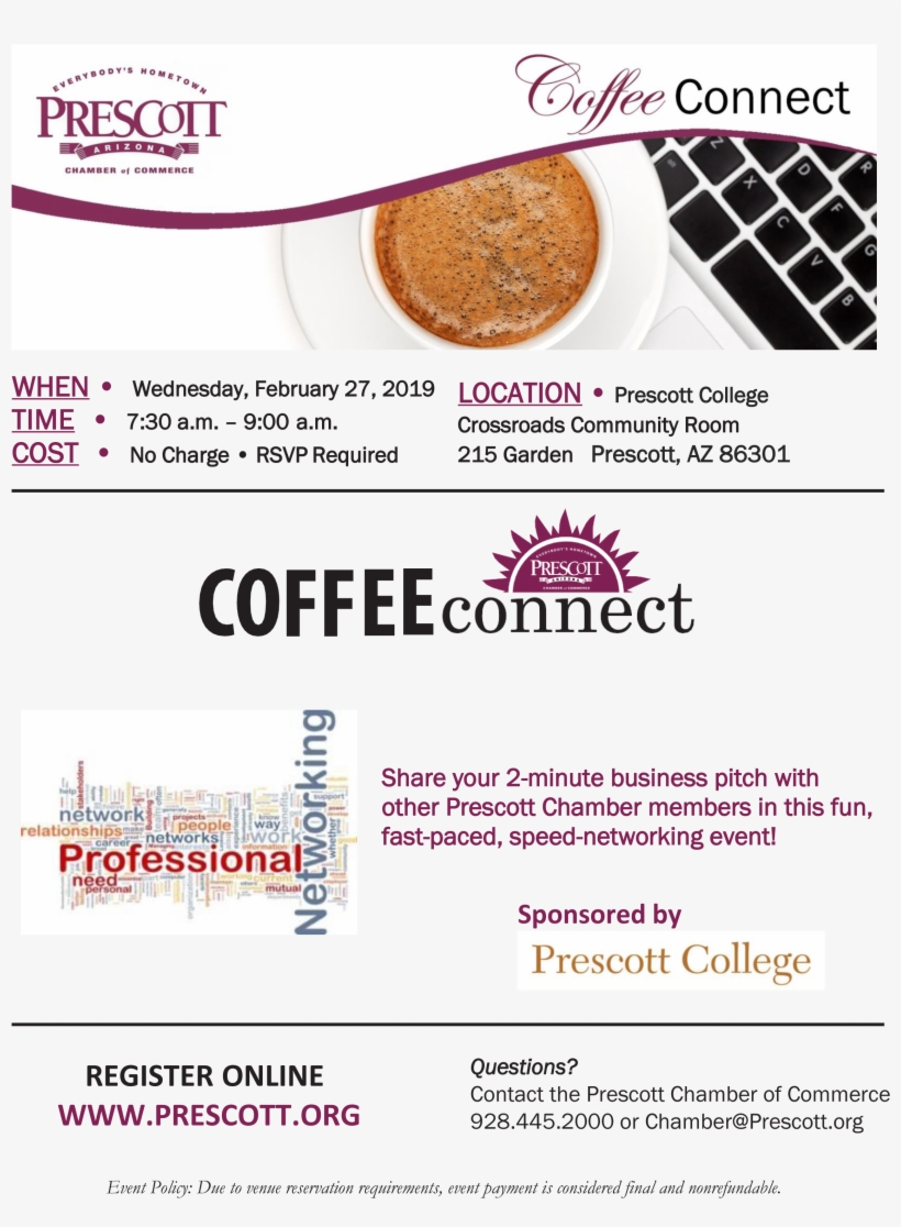 Prescott College Campus Map Is Attached - Prescott Chamber Of Commerce, transparent png #8460041