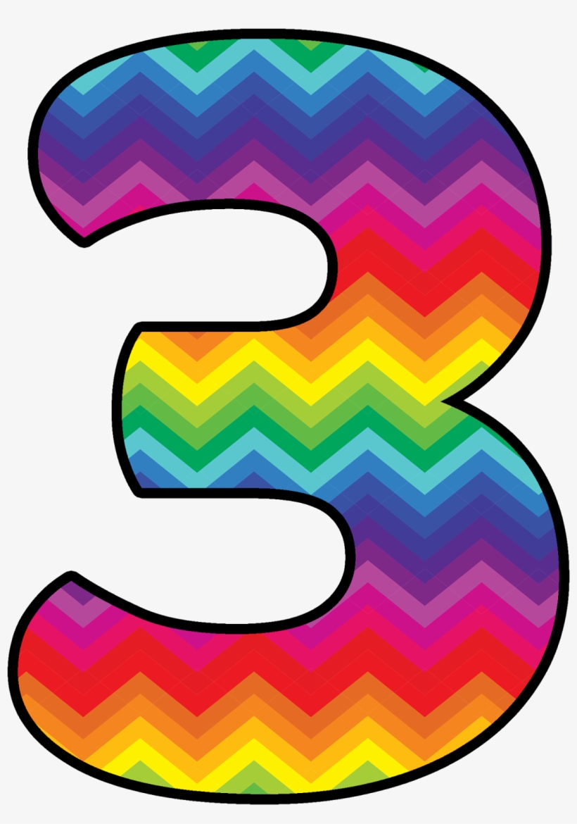 Number 3 Rainbow Clipart Number 3 Rainbow Clipart - Rainbow Number 3 Png, transparent png #8460366