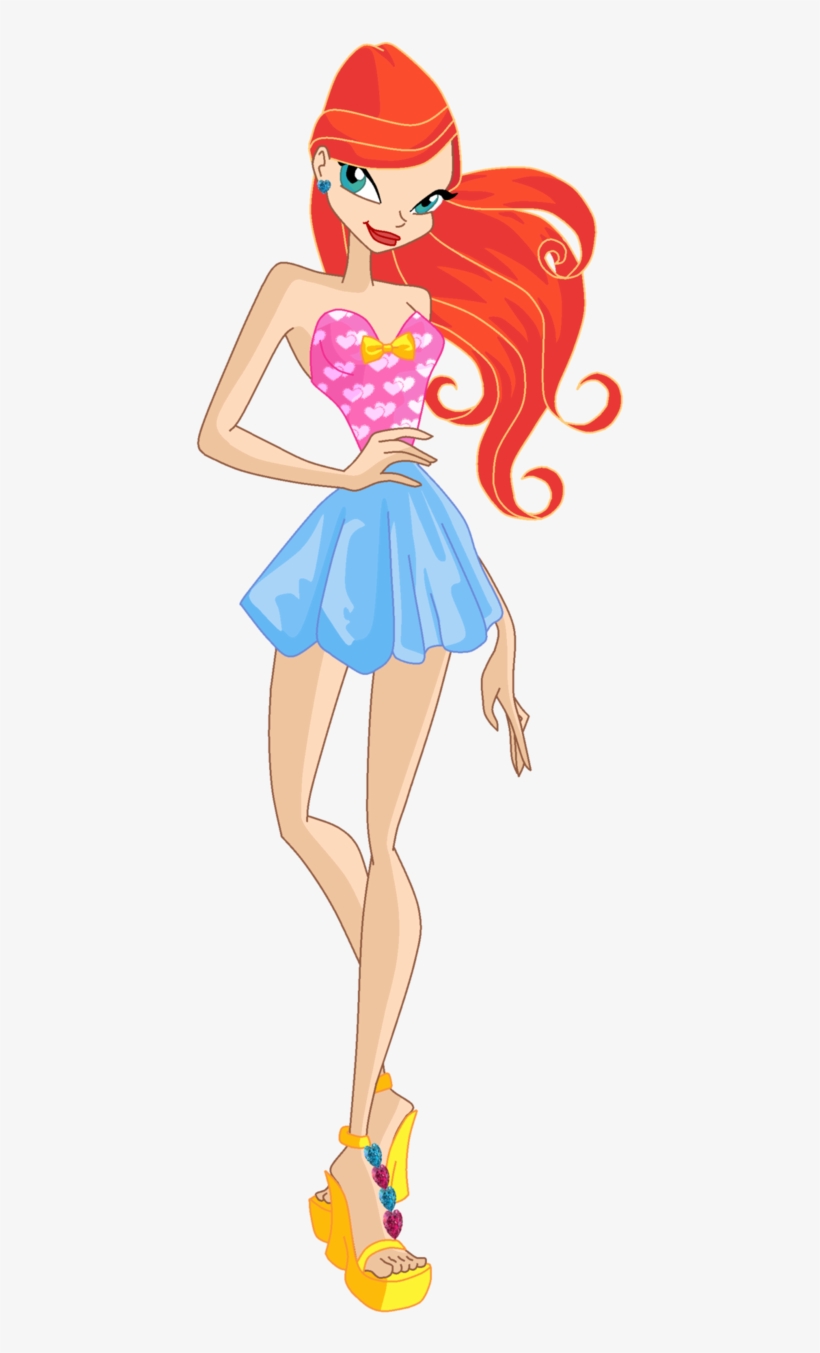 Winx Club Wallpaper Probably Containing A Bouquet Called - Winx Club Bloom Beach Dress, transparent png #8461072