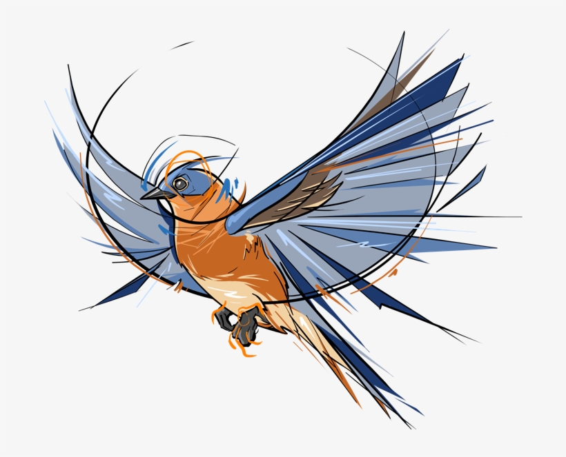 Bluebird - Cartoon, transparent png #8461114