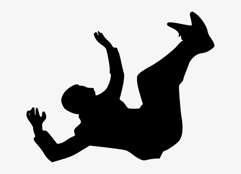 Public Perception How General Mills Shot Itself In - Silhouette Of Man Falling, transparent png #8461268