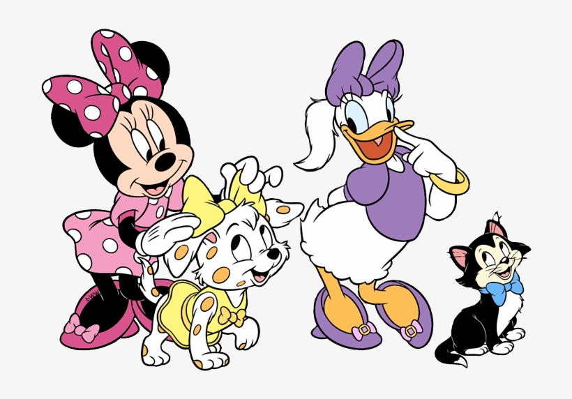 Minnie, Daisy Happy Helpers, With Figaro And Puppy - Cartoon, transparent png #8461431