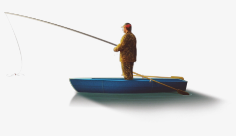 Mq Man Boat Fishing Blue Water Nature - Fisherman, transparent png #8465159