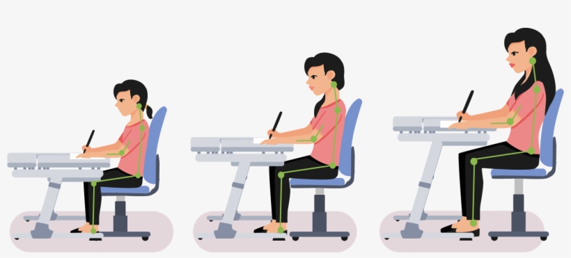 Your Kid Spends 8 Hours A Day At A Desk, Make It Adjust - Sitting, transparent png #8465684
