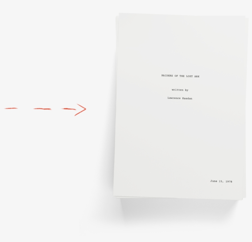 This Doesn't Mean Lawrence Kasdan Wrote Raiders Of - Document, transparent png #8466465