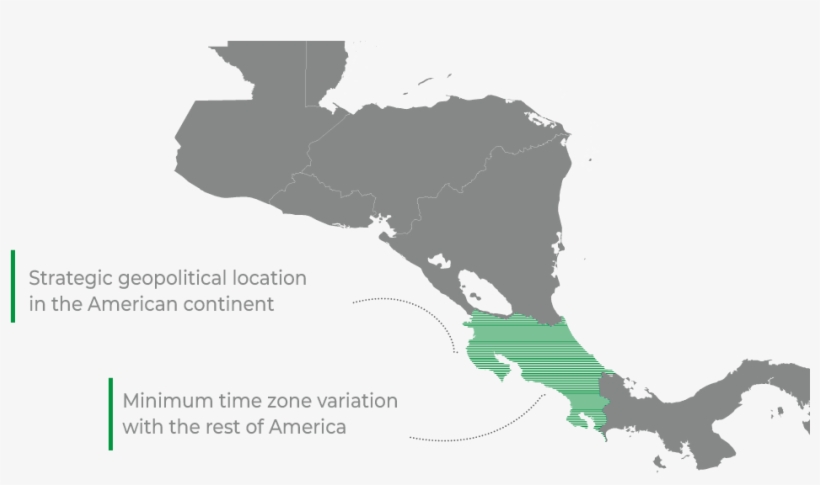 Costa Rica's - Flag Map Of Central America, transparent png #8467087